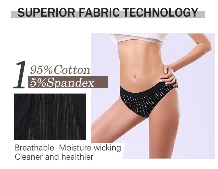 Women’s Low-Rise Printed Briefs – Breathable 4-Layer Leakproof Incontinence Underwear