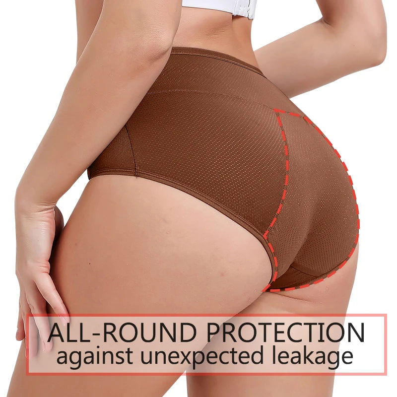 Women’s Leakproof Incontinence Underwear – Washable 3-Layer Absorbent Briefs