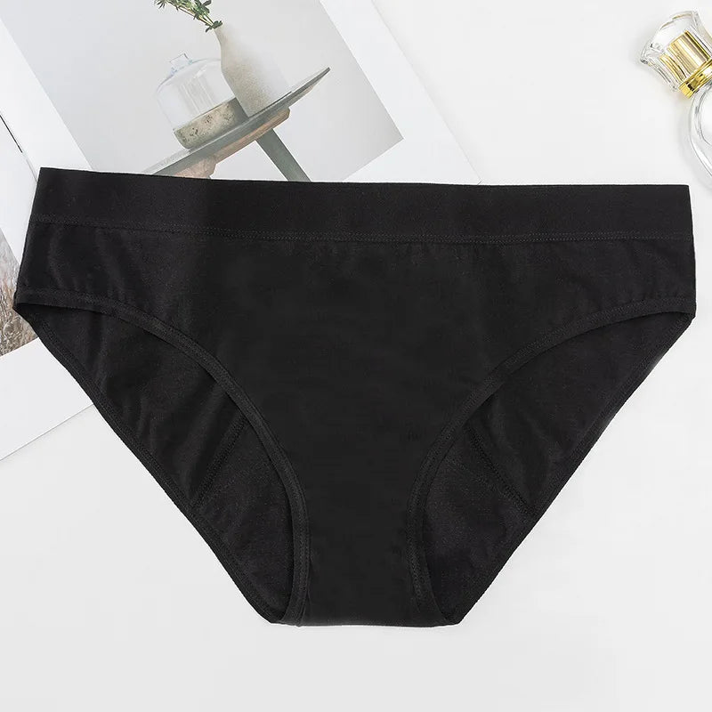 Women’s Low-Rise Printed Briefs – Breathable 4-Layer Leakproof Incontinence Underwear