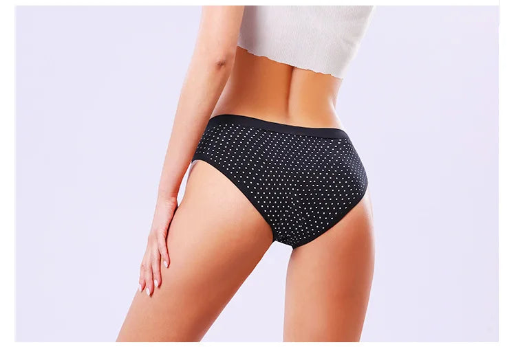 Women’s Low-Rise Printed Briefs – Breathable 4-Layer Leakproof Incontinence Underwear