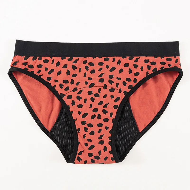 Women’s Low-Rise Printed Briefs – Breathable 4-Layer Leakproof Incontinence Underwear