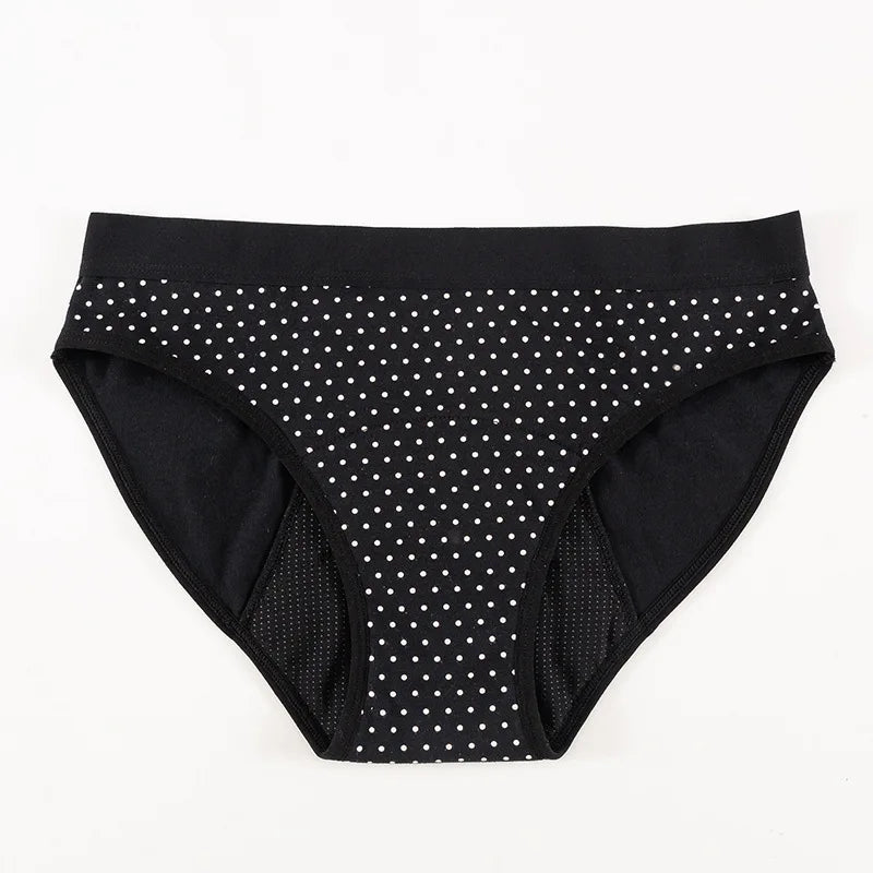 Women’s Low-Rise Printed Briefs – Breathable 4-Layer Leakproof Incontinence Underwear