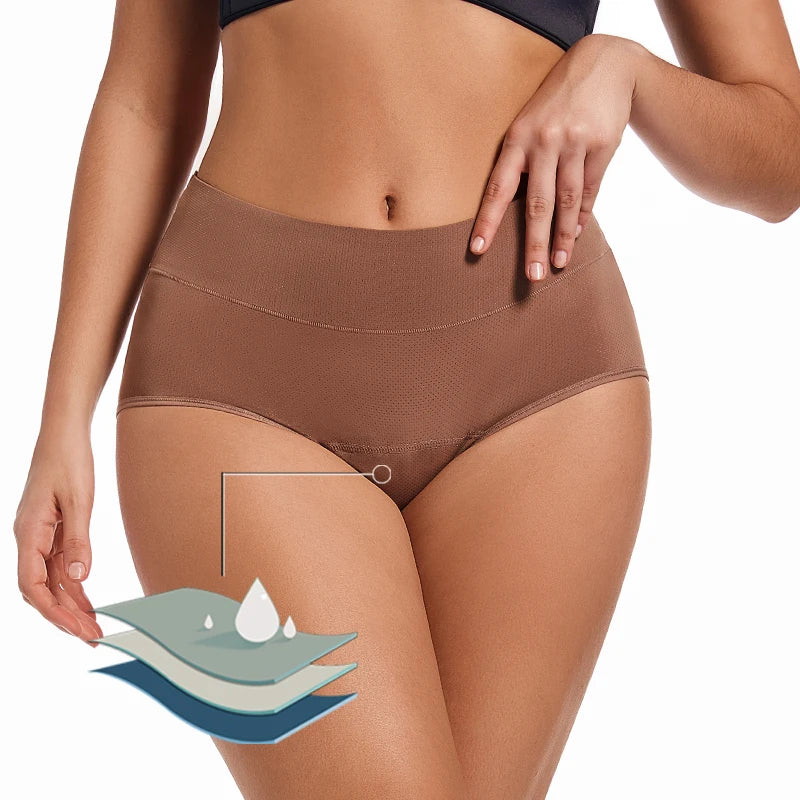 Women’s Leakproof Incontinence Underwear – Washable 3-Layer Absorbent Briefs
