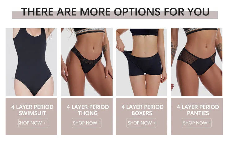 Women’s Low-Rise Printed Briefs – Breathable 4-Layer Leakproof Incontinence Underwear