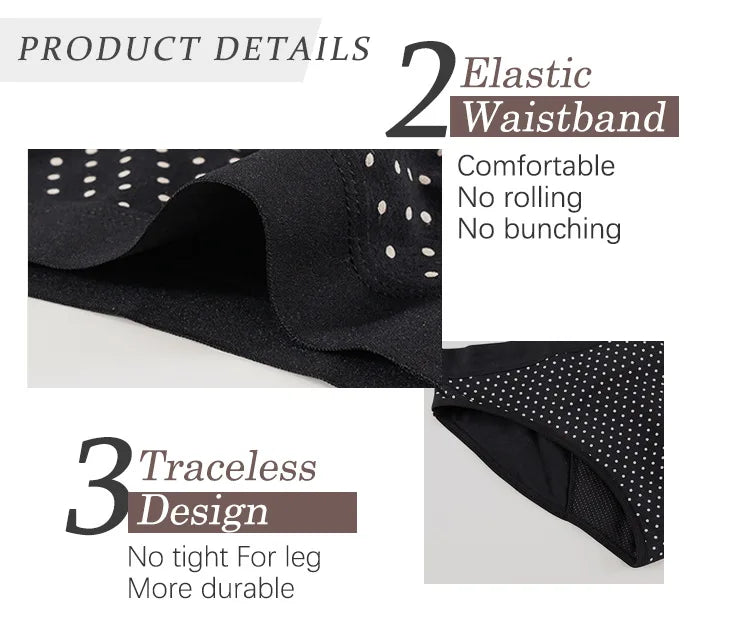 Women’s Low-Rise Printed Briefs – Breathable 4-Layer Leakproof Incontinence Underwear