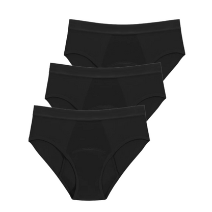 Bamboo Leakproof Mid-Rise Panties – 4-Layer Reusable Women’s Underwear (3pcs) - My Willio