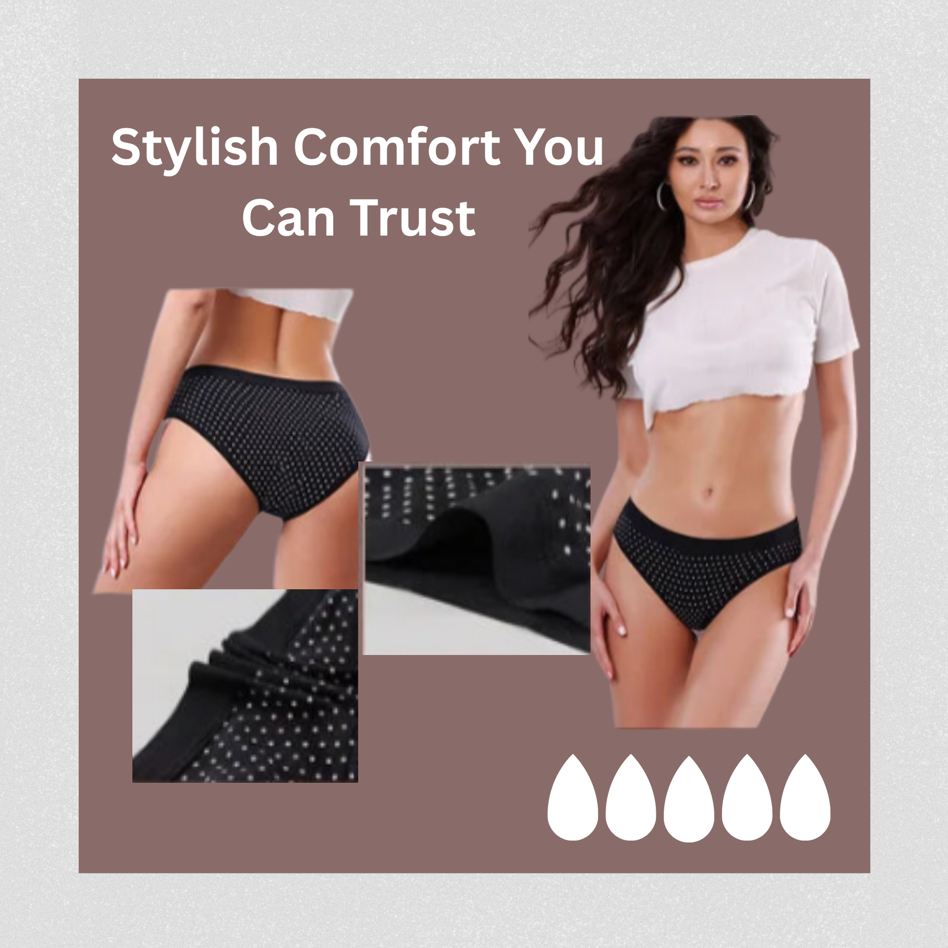 Low-Rise Leakproof Panties – 4-Layer Protective Underwear (1pc) - My Willio