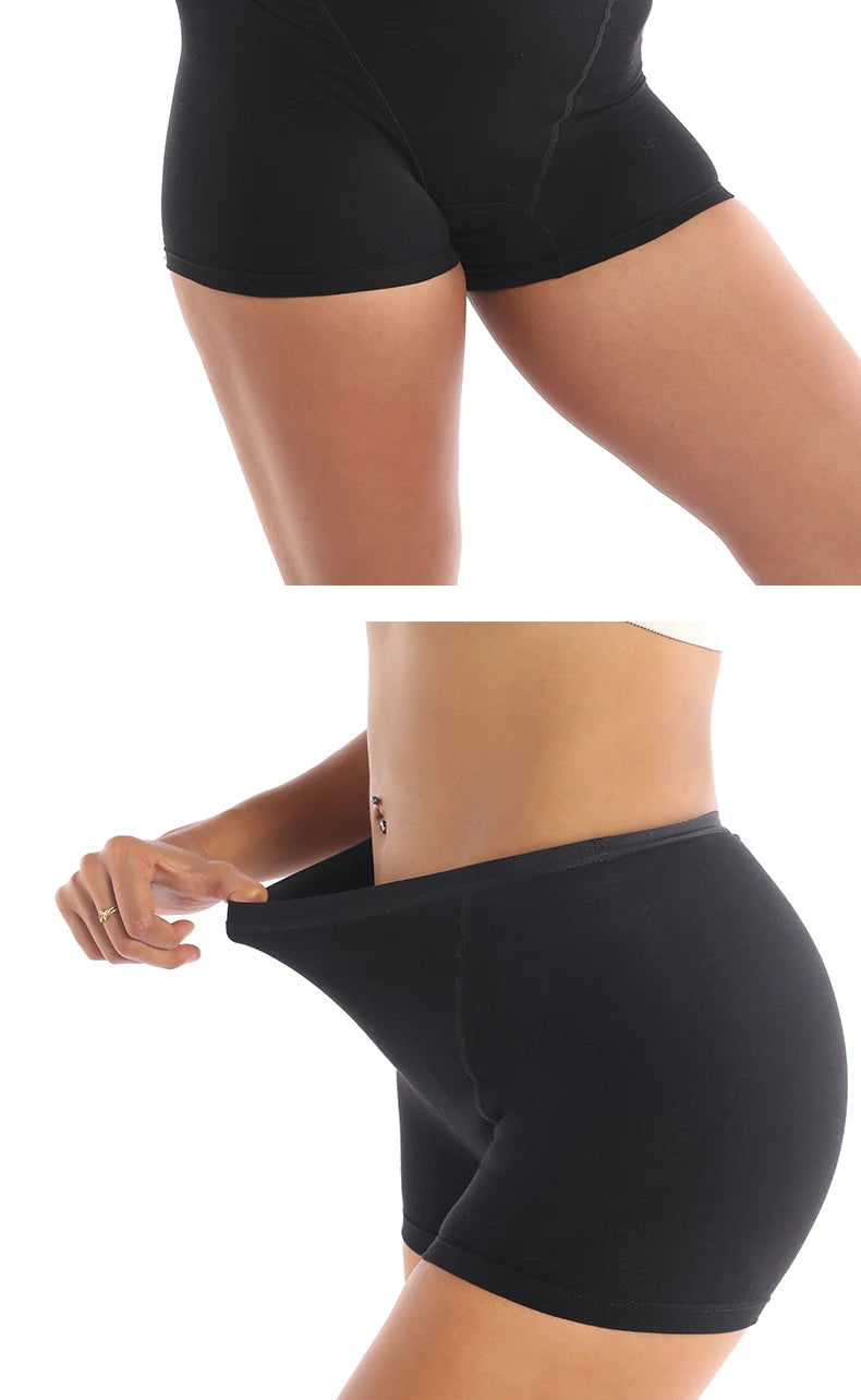 Grey Boyshort Leakproof Panties – 4-Layer Absorbent Underwear - My Willio