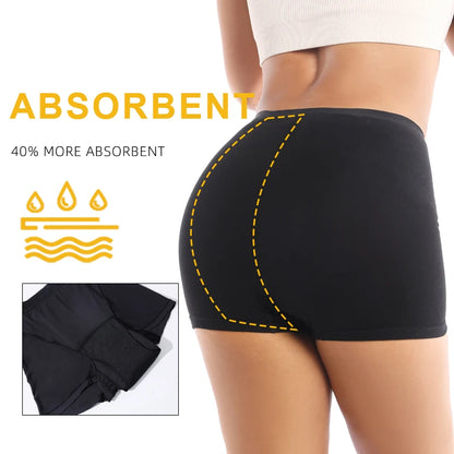 Grey Boyshort Leakproof Panties – 4-Layer Absorbent Underwear - My Willio