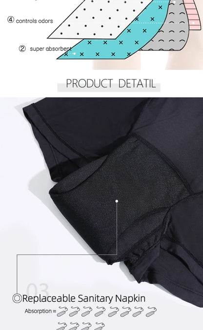 Black Boyshort Leakproof Panties – 4-Layer Absorbent Underwear - My Willio