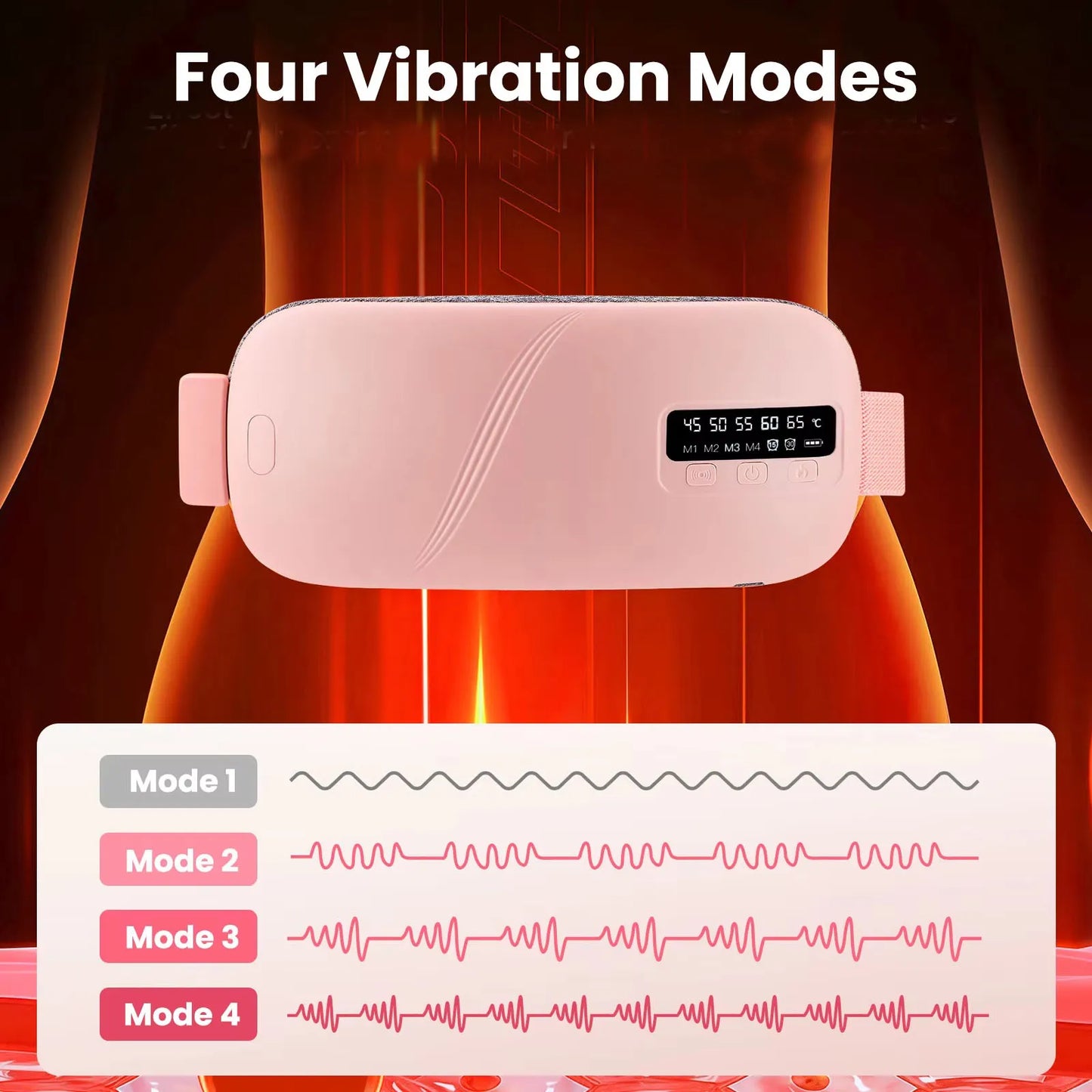 Period Pain Relief Belt – Heating Pad with Massage & Vibration - My Willio