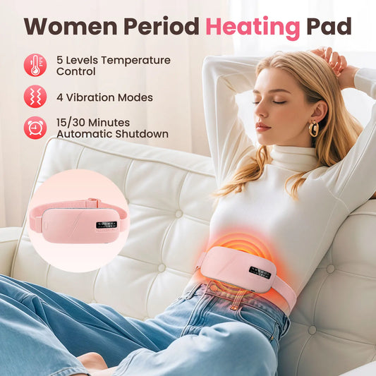 Period Pain Relief Belt – Heating Pad with Massage & Vibration - My Willio
