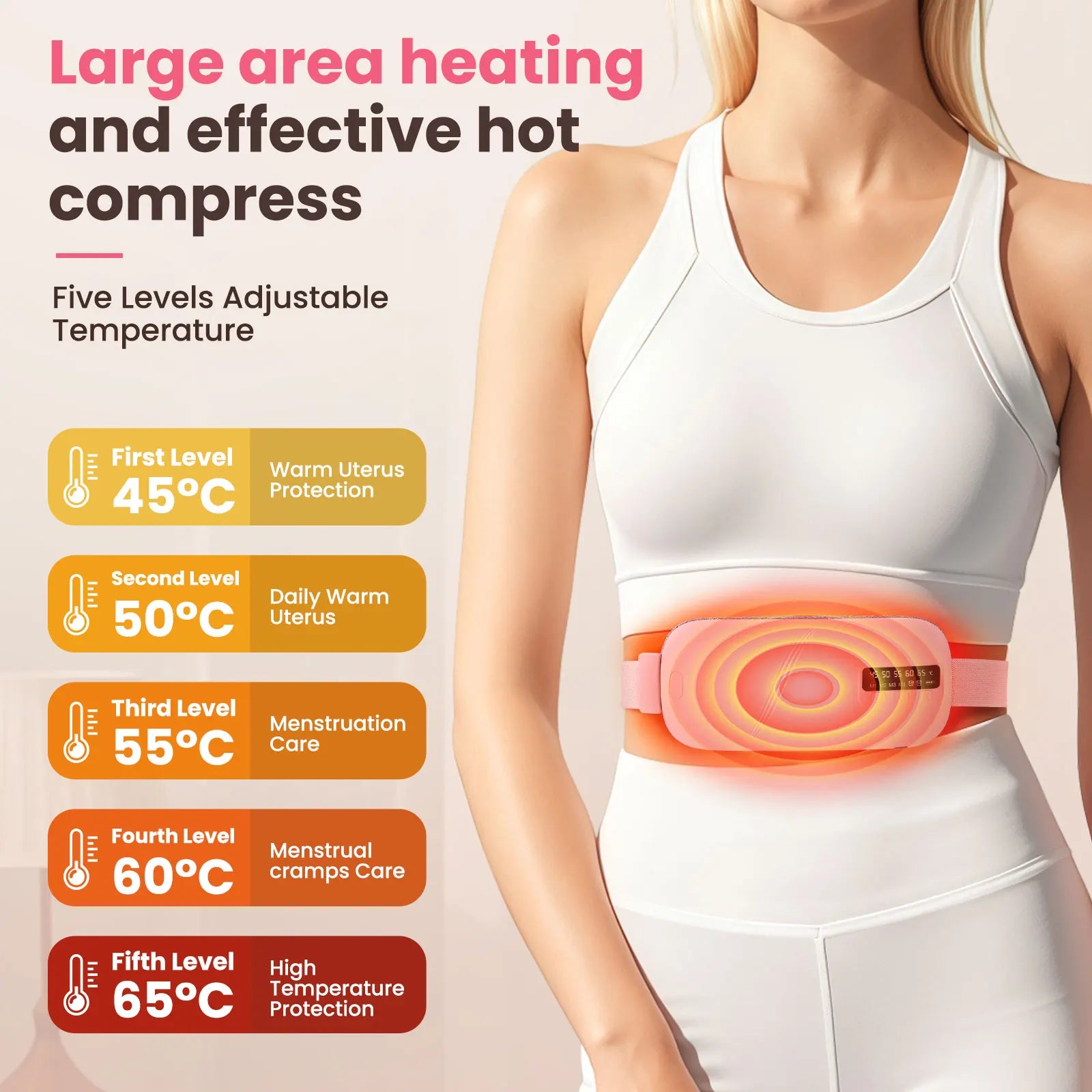 Period Pain Relief Belt – Heating Pad with Massage & Vibration - My Willio