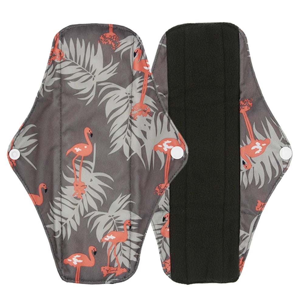 5pcs Reusable Menstrual Pads – Washable Bamboo Charcoal Cloth Sanitary Pads for Women - My Willio