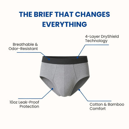 Men’s 4-Layer Leakproof Incontinence Briefs – Absorbent & Breathable - My Willio