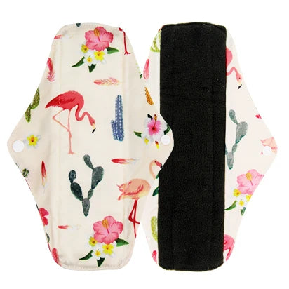 5pcs Reusable Menstrual Pads – Washable Bamboo Charcoal Cloth Sanitary Pads for Women - My Willio