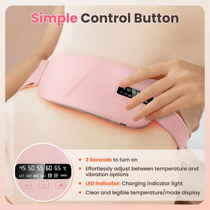 Period Pain Relief Belt – Heating Pad with Massage & Vibration - My Willio